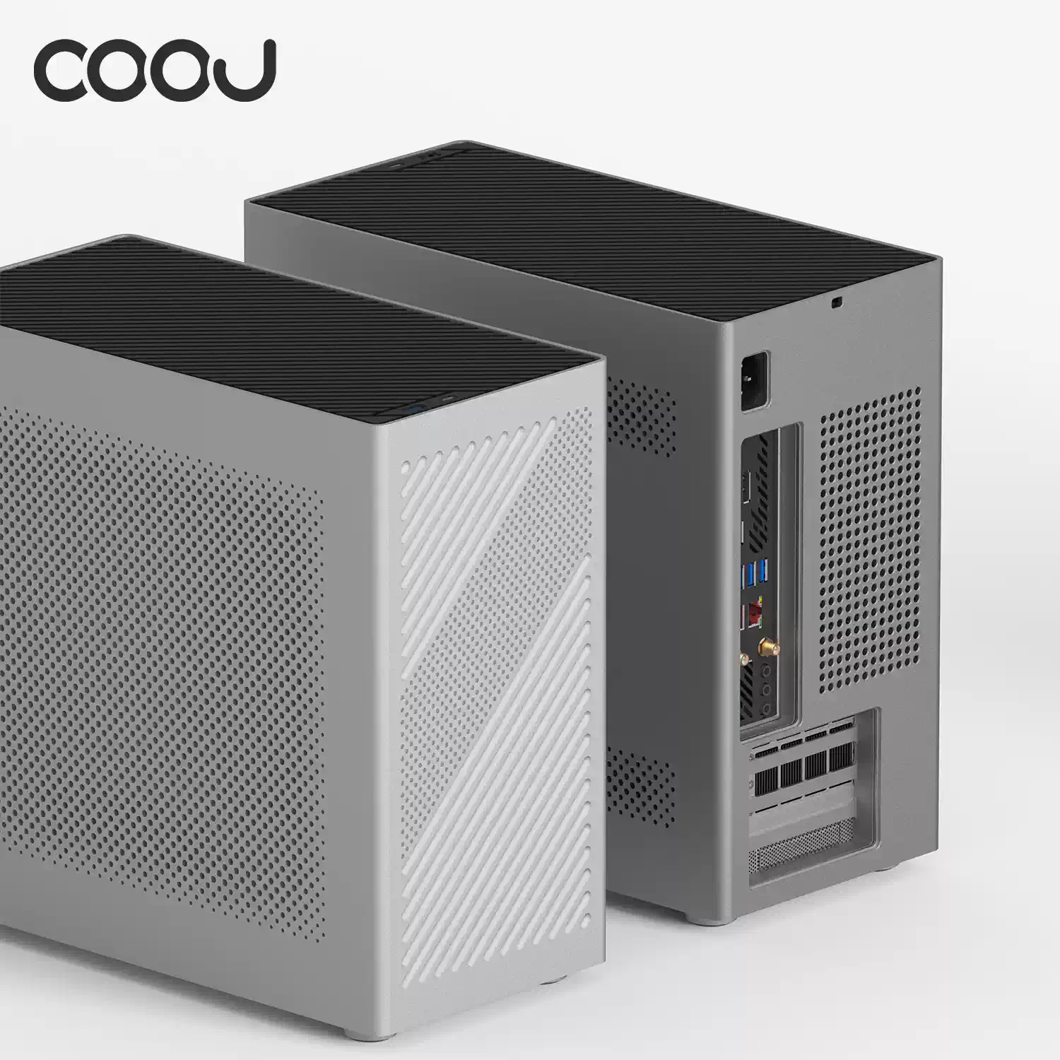 COOJ Z18網孔版機箱支援直插水冷與ITX主板的MATX鋁合金一體成型機殼