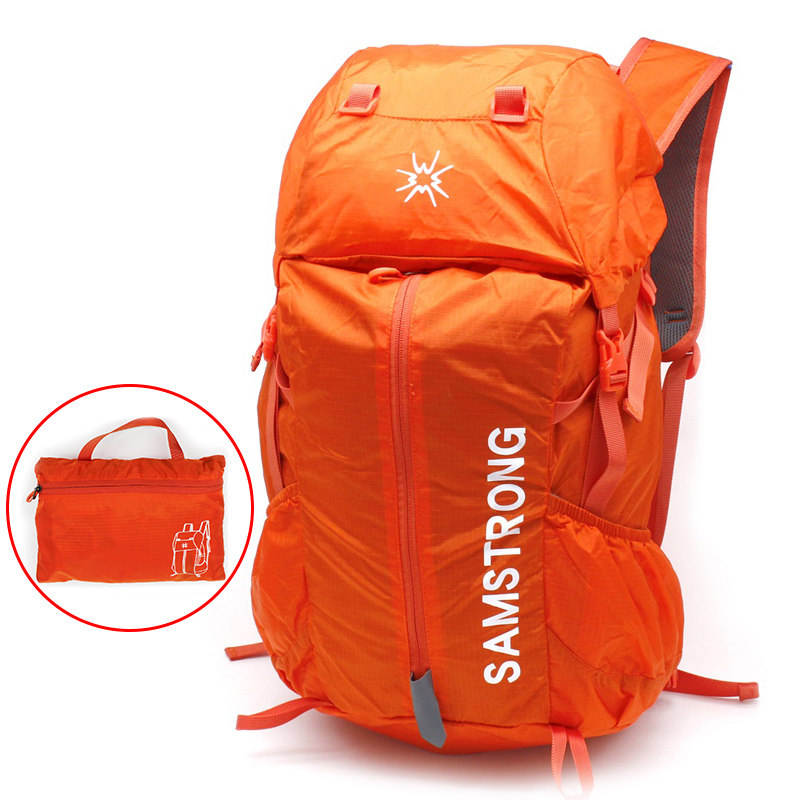 Outdoor backpack ultra-light foldable carrying system large-capacity travel bag women's waterproof lightweight mountaineering backpack men