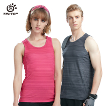 Exploratory male and female printed quick-drying vest summer breathable elastic vest T-shirt running fitness quick-drying vest