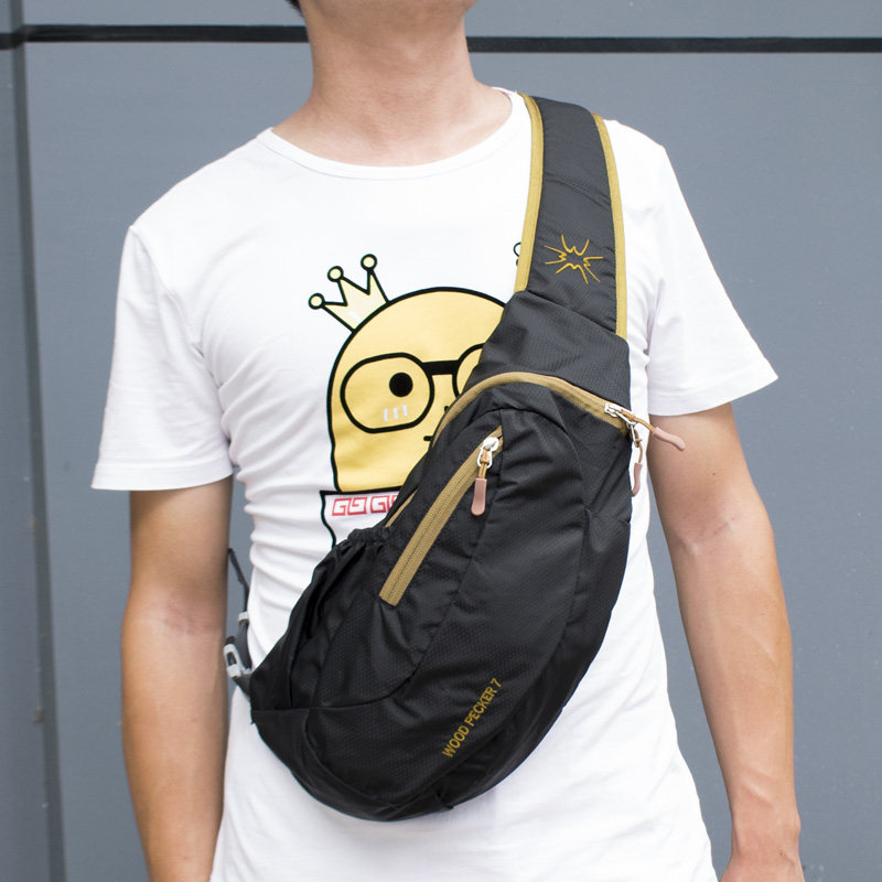 Cedar Wood Mount Outdoor Chest Bag Light Casual Single Shoulder Bag Large Capacity Multifunction Anti Splash Water Riding Skew Satchel Bag