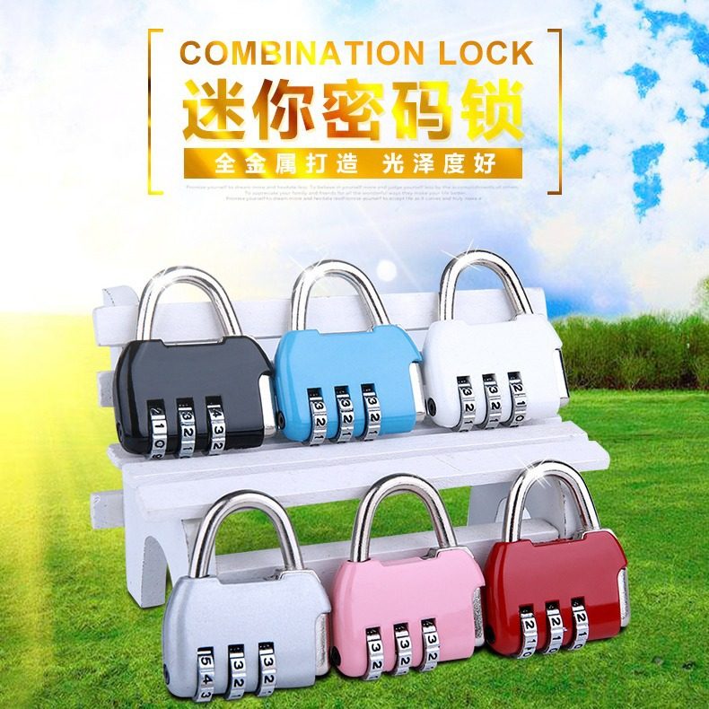 Password Padlock Waterproof and Rust-Proof Suitcase Lock Locker School Bag Luggage Gym Home Small Lock