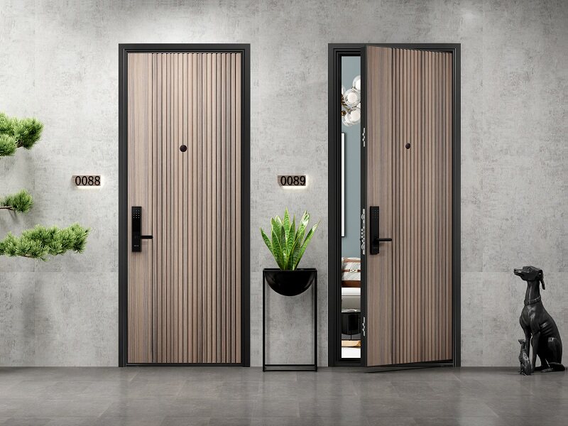 Europlatony wooden door metropolitan Guericey armored door entry door fire security door custom (Dingjin)