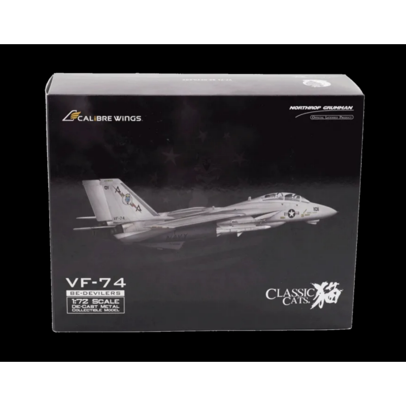 Calibre Wings 1/72 Ca721410 F-14A Fighter Jet Finished Alloy Vf-74 Devils Squadron