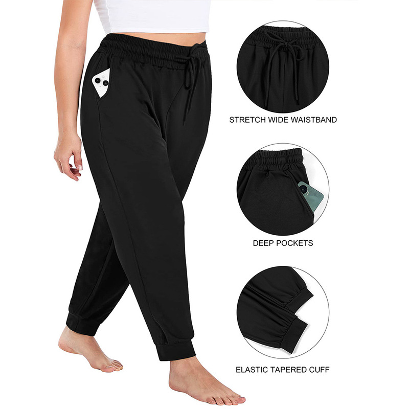 Drawstring Large Size Sweatpants for Women, Autumn and Winter, 1Xl-5Xl, Loose Fit, Jogger Style, Fleece-Lined Sweatpants, Cuffed Pants, Long Pants Drawstring Large Size Sweatpants for Women, Autumn and Winter, 1Xl-5Xl, Loose Fit, Jogger Style, Fleece-Lined Sweatpants, Cuffed Pants, Long Pants