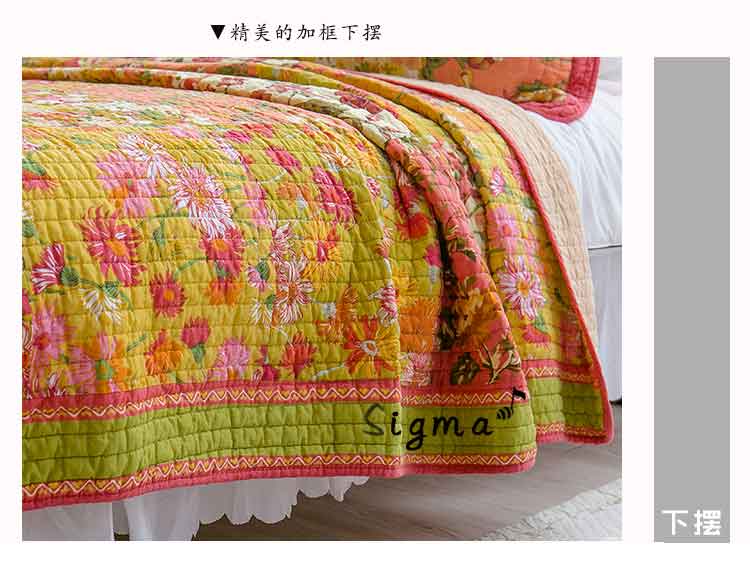 Mỹ bông mục vụ quilting được rửa sạch bởi ba bộ cotton trải giường mùa hè của nhãn hiệu điều hòa không khí