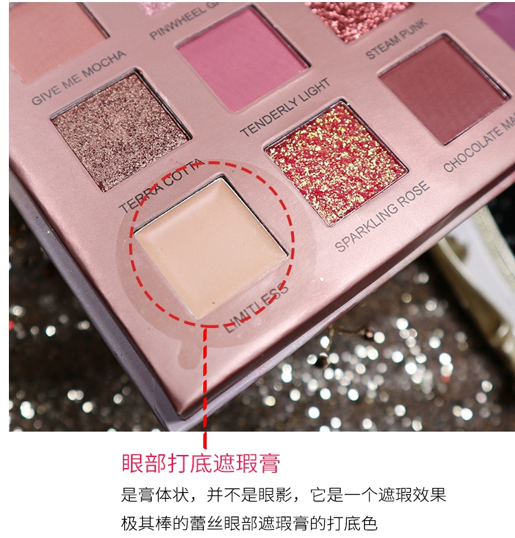 Phấn mắt 16 màu màu hồng sa mạc | Fairy Eyeshadow Palette in giá rẻ net đỏ siêu lửa mờ ngọc trai lấp lánh - Bóng mắt