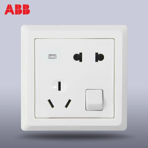 ABB Пять -отверстие для полосы выключателя 86 панель Abb deyi ya Lecking Led Lame Switch 5 -Hole Socket AE226