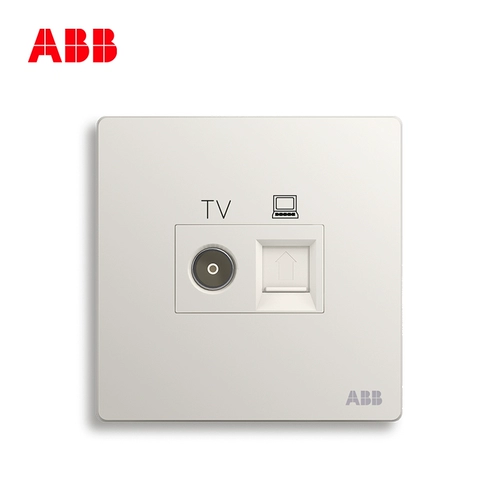 ABB Переключение сокета Xuanzhi безрамные афины белые два телевизора плюс шесть типов компьютерных розетков AF334