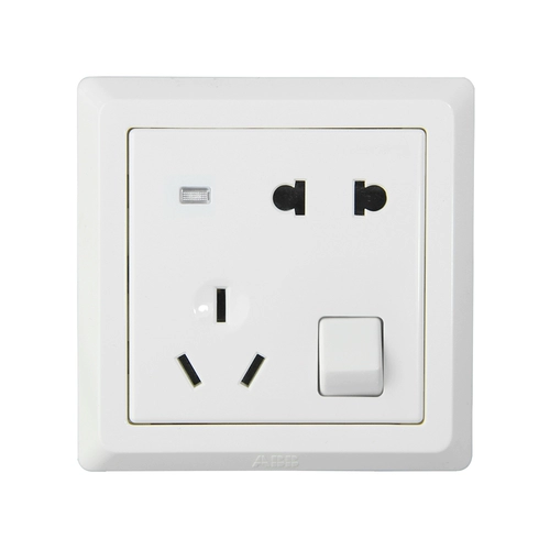 ABB Пять -отверстие для полосы выключателя 86 панель Abb deyi ya Lecking Led Lame Switch 5 -Hole Socket AE226