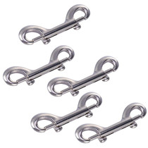 316 stainless steel double head hook spring buckle P hook diving hook buckle connector dog chain pet supplies