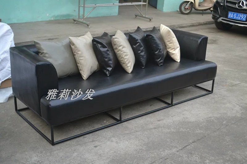 Người đàn ông cà phê sofa nhà cung cấp khuếch tán đồ nội thất cà phê tùy chỉnh khuếch tán cà phê thẻ sắt ghế sofa ghế khuếch tán cà phê sofa màu đen - Nội thất khách sạn kệ de tivi bằng gỗ