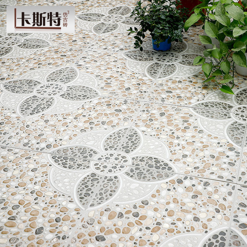 Courtyard Floor Tiles Outdoor Garden Anti-Slip Flower Brick Yard Paving Brick Non-slip Cobble Balcony Tile Terrace Imitation Ancient Brick