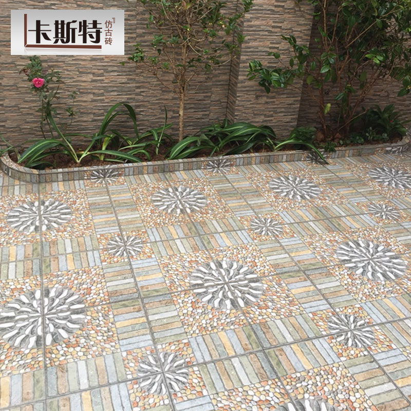 American-style outdoor courtyard floor tiles imitation cobblestone antique brick garden yard tile balcony tile non-slip wall tile