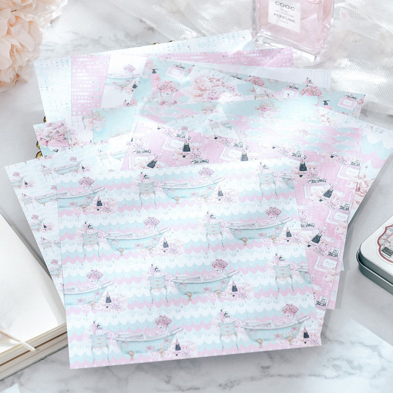 Judy handmade single-sided pure original hand account background material paper 160G 12 sets of perfume A - 3
