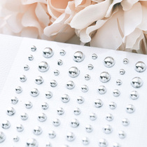 Judy hand pure original semi-circle gold and silver pearl paste acrylic semicircle pearl paste