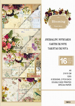 Judy handmade 14*21CM double-sided printing hand account background material paper retro 16 sets