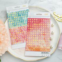 Judy hand-paved hand account decoration sticker material SCRAPBOOK bronzing letter stickers 2 options