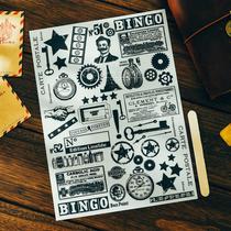 Judy hand-paved hand account material flat pressure paste transfer paper scraper paper rubon retro