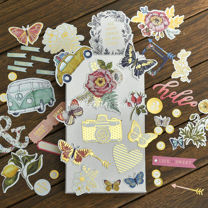 Judy Hand Laying ledger Decorative Bronzing gold material 50 Pre-cut DIE CUT without backgum