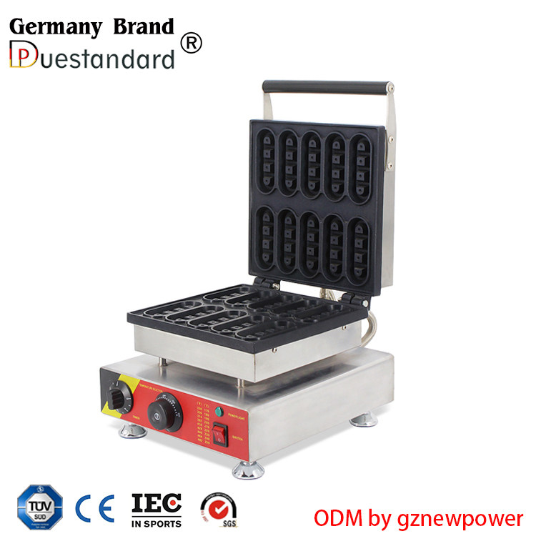 Commercial electric heat manufacturer direct sales 10 pieces of small boat shape waffle muffin biscuit electric frying and roasting machine NP-513