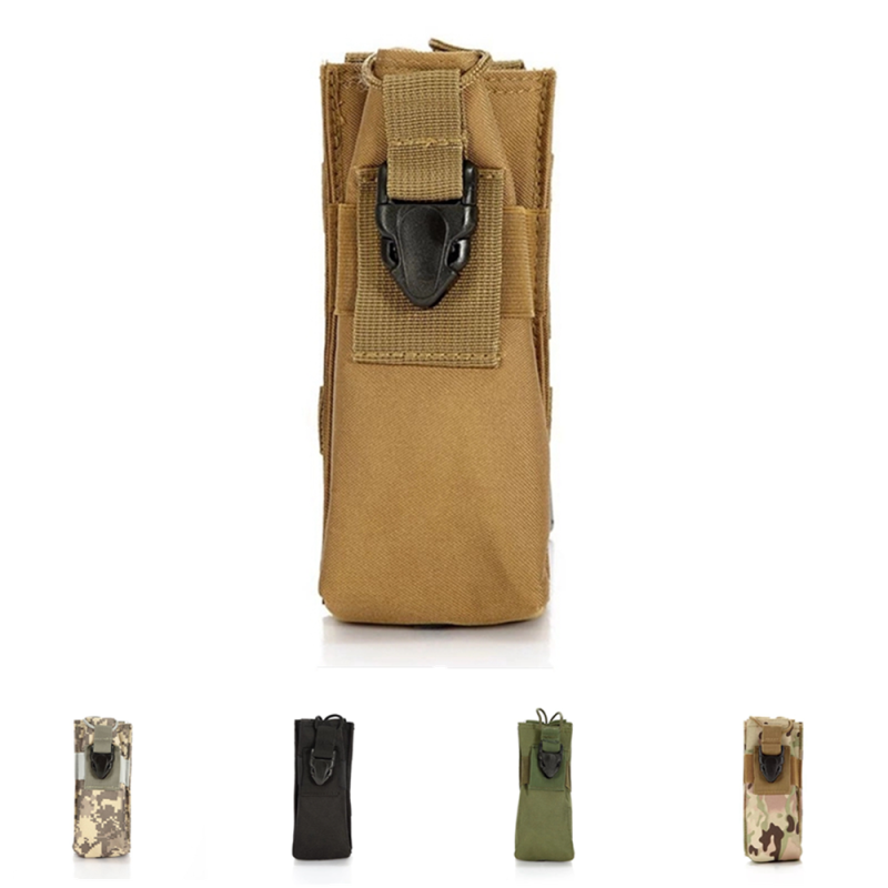 Outdoor Containing Bag Tactical Vest Accessories Bag Waist Hanging Accessories Molle Debris Bag Intercom Bag Kettle Black 
