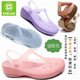 VEBLEN hole shoes ladies summer non-slip thick bottom beach shoes wedge cute soft bottom sandals and slippers Baotou slippers