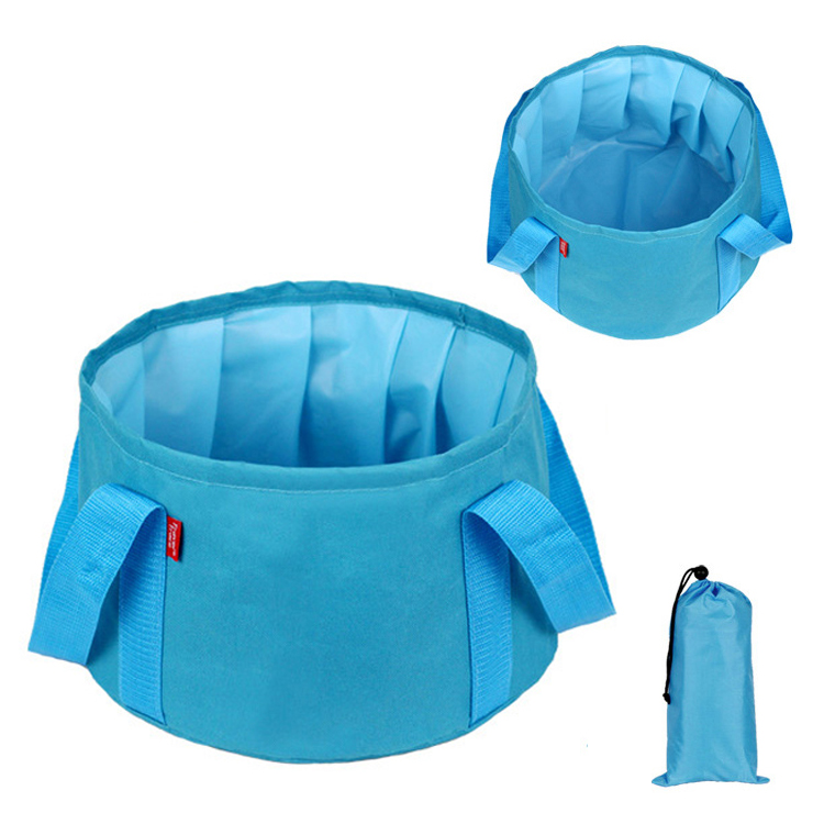 Portable folding bucket, outdoor washbasin, travel camping foot basin, hot water bucket, folding basin