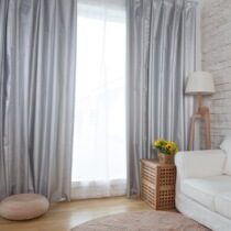 Full blackout curtain finished Velcro-free installation bedroom living room sunscreen insulation balcony shading fabric