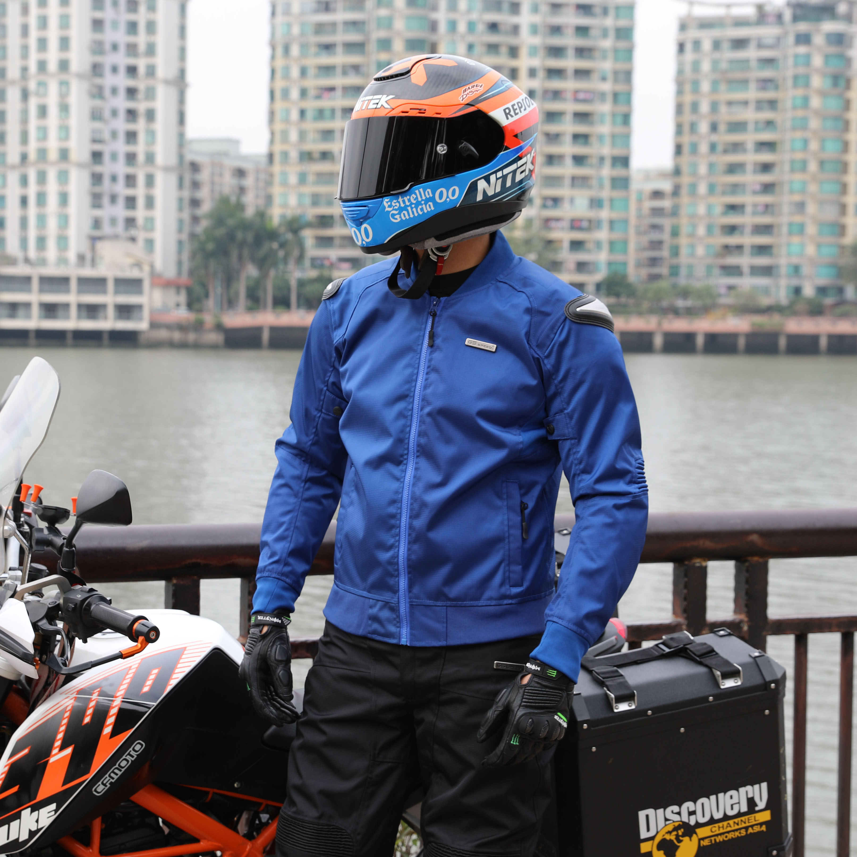 GS SPEED Four Seasons Cycling Suit Men's Motorcycle Winter Windproof Rainproof Crash Racing Biker Jacket Casual Wear