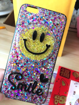 Thailand with the same personality diy handmade custom English letter name iphone678plusX phone case smiley face