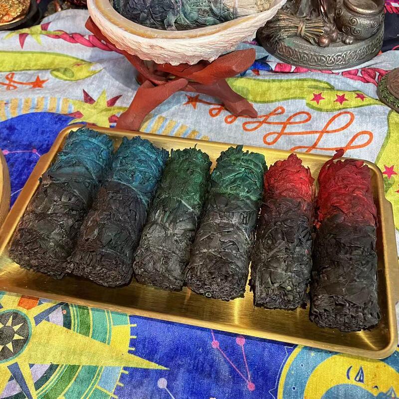Two-Color Reversiblewhitesage White Sage Purification Incense Stick Aromatherapy Cleaning Space Abalone Shell