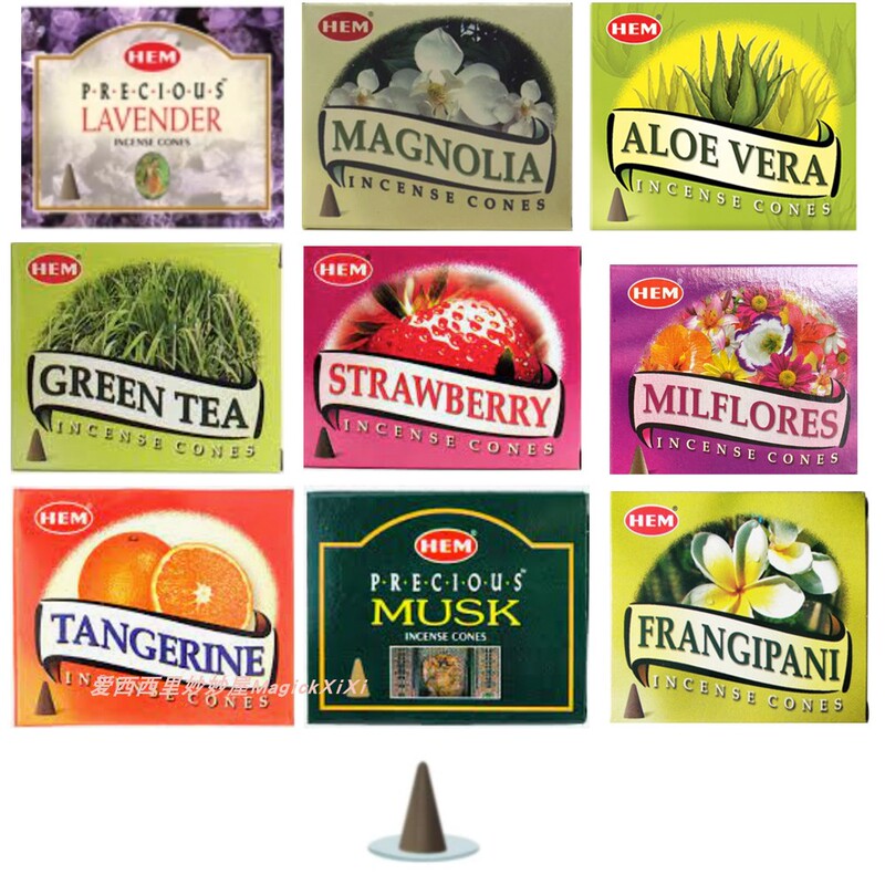 Hem Imported Authentic Incense Tower Incense Lavender Green Tea Frangipani Aloe Vera Strawberry Sweet Orange White Grass Floral Cone Hem Imported Authentic Incense Tower Incense Lavender Green Tea Frangipani Aloe Vera Strawberry Sweet Orange White Grass Floral Cone