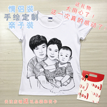 Hand-painted to customize Leslie Cheungs brother Ren Xianqi Li Min Ho star celebrity avatar portrait short sleeve t-shirt