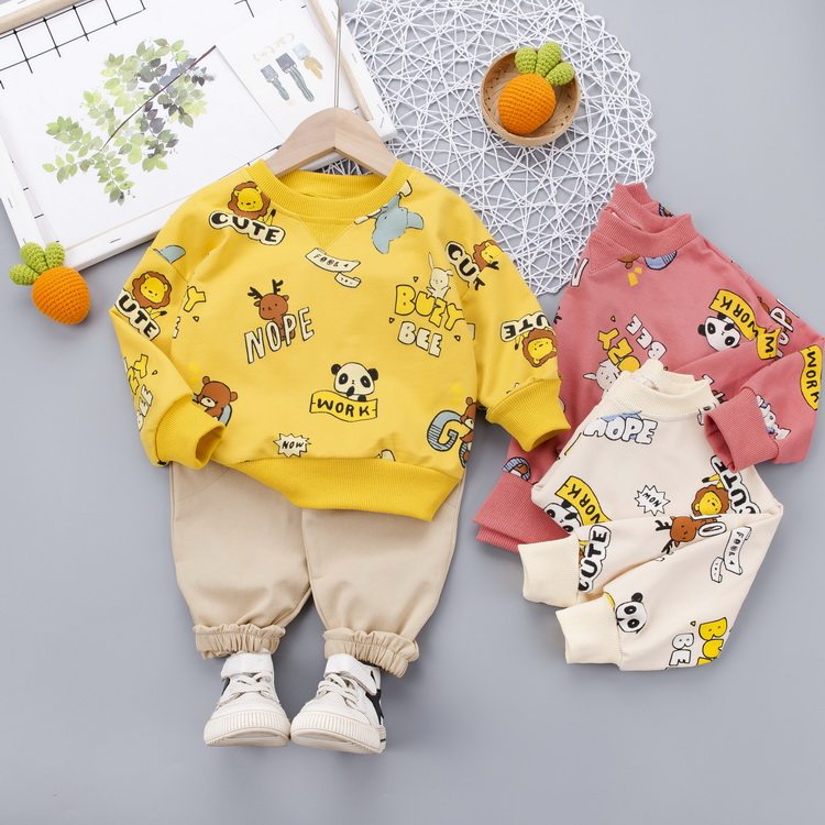 Baby autumn clothes boy suit 2020 new Korean version female baby polo 2 baby boy clothing two sets 1-3 years old