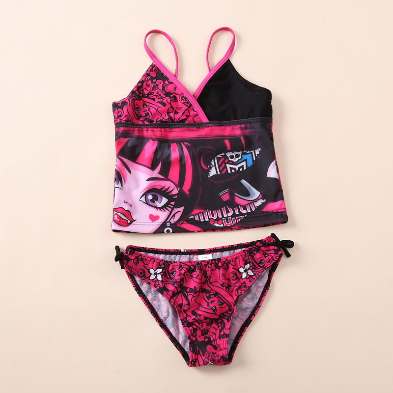 Foreign trade original single monster high school girls swimsuit Monster high middle and big children elf bikini