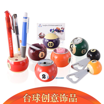 Billiards Gift Personality Ornaments Billiard ashtrays Clock pen holder Name sheet clip Lighter Candle Light Bottle Opener Hanger