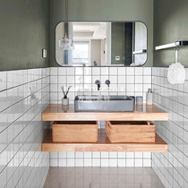 Nordic white wall tile toilet toilet 300X600 bread brick small square brick kitchen bathroom bathroom tile