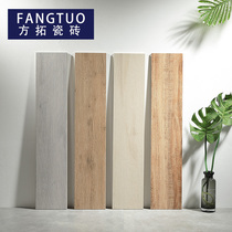 Nordic wood grain brick floor tiles Imitation solid wood floor tiles Bedroom balcony kitchen antique brick Non-slip tiles 200x1000