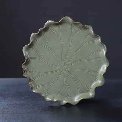 Ceramic flowerpot water collection tray, bonsai tray, large, medium and small round, rectangular flower stand, potted plant base, flowerpot bottom plate