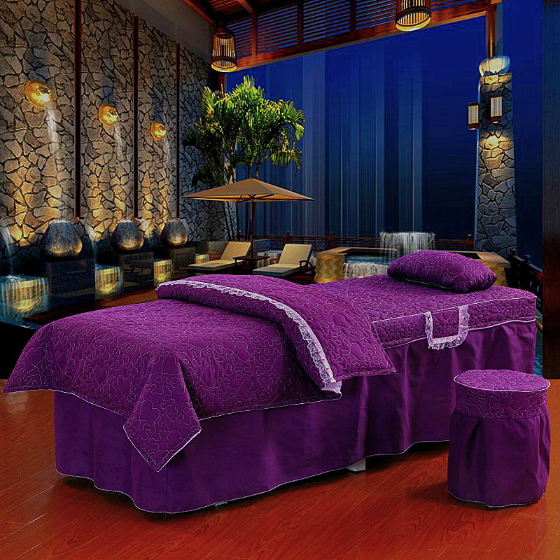 Mới cho người đẹp trải giường bốn bộ massage cơ thể vật lý trị liệu bộ giường của bộ bốn mảnh đơn giản theo phong cách châu Âu cung cấp đặc biệt ra giường spa