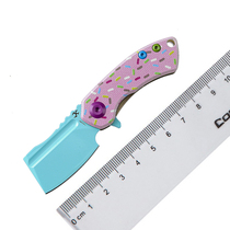 Spot Equipment Blog 154CM Steel Mini Key Button Pendentif Knife Sweet Donut Small Folding Knife Portable ECD Tool