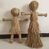 Straw Crafts Pure Hand Crafted Scab People Simple Scares Birds Fields Holiday Activities Decoration Shooting of Shadow props