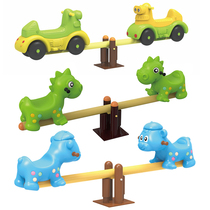Outdoor seesaw kindergarten community childrens toys double four-person rocker outdoor spring seesaw customization