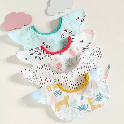 Newborn baby waterproof mouth water circle saliva towel men and women baby bib children petal bib saliva pocket summer thin