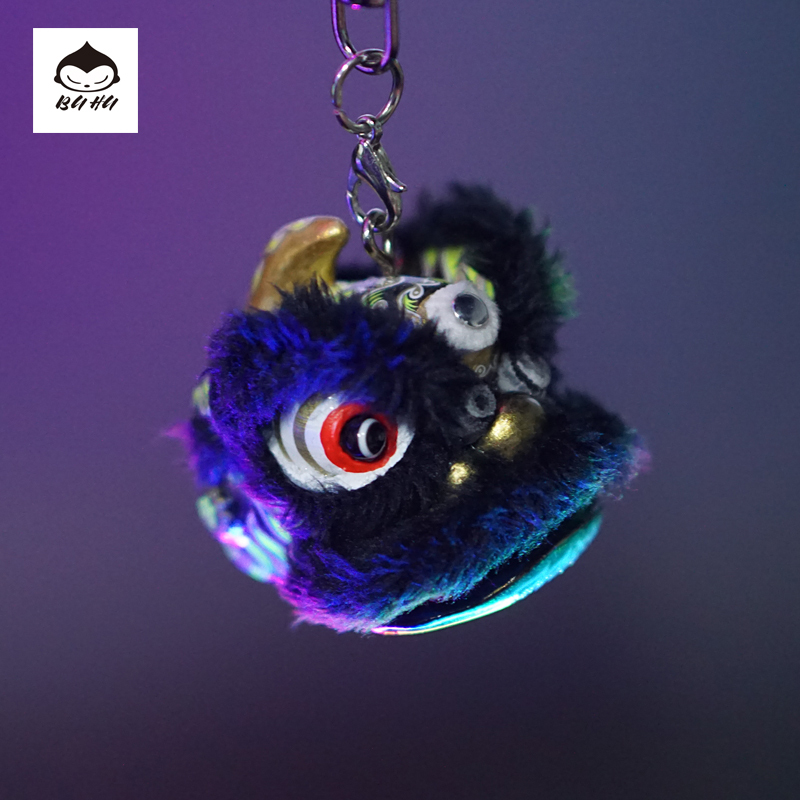Buhu Chinese-Style Handmade Internet-Famous Mini Cute Adorable Little Lion Keychain Car Ornament