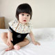 Spring and summer new baby Korean style gauze lace-up bib baby sweet shawl style salva towel newborn spit-up towel