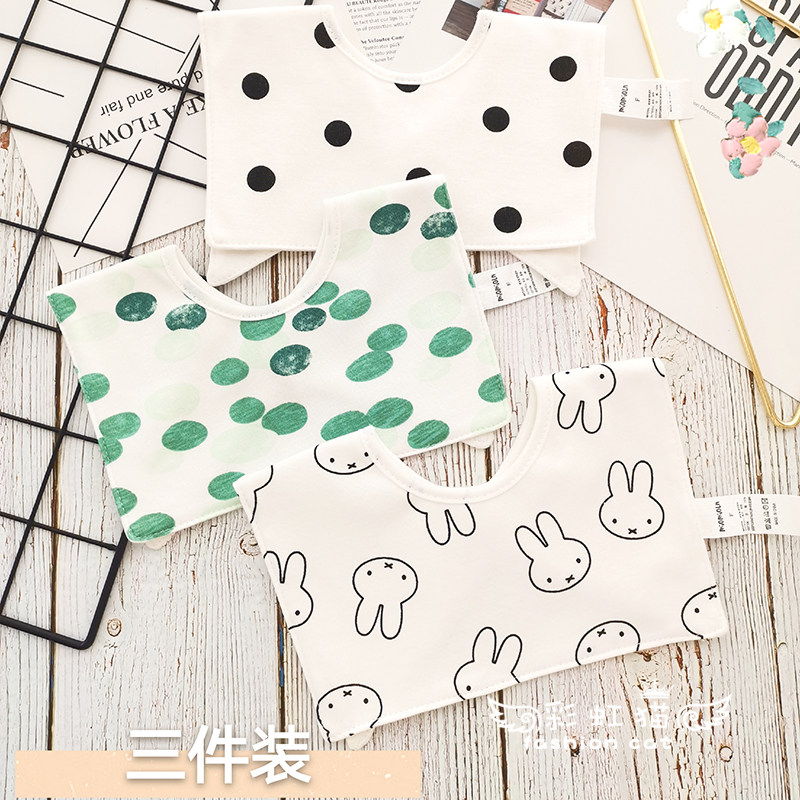 Spring and summer new saliva towel baby waterproof bib all-match baby cotton bib female princess style male baby eating bib