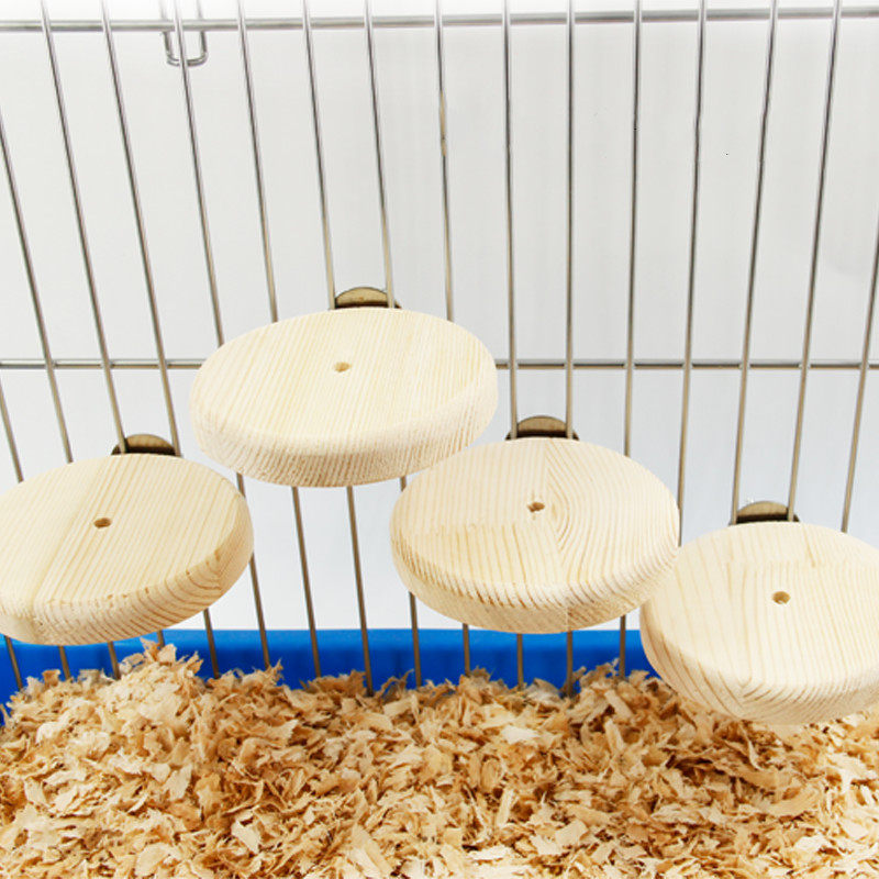 Small flying saucer springboard solid wood jumping station diy stairs totoro squirrel bear rabbit parrot dutch pig pedal