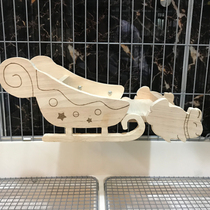 Small Favorites Quality Home Rabbit Dragon Cat Springboard Christmas Sledge Sleeping Bed Wood Nest Toy Deluge Workout Platform Pedals