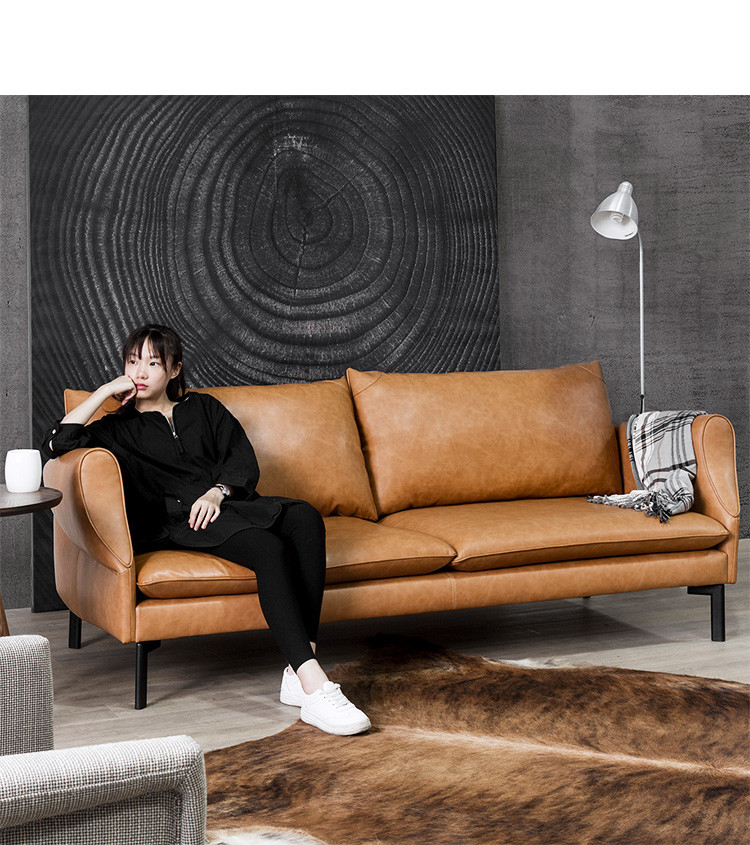 Zero nhà máy nước cổ điển Mỹ ba đôi ghế sofa da nội thất gió công nghiệp tân cổ điển mới - Ghế sô pha sofa bed giá rẻ